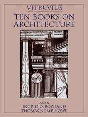 Book cover of Vitruvius - Ten Books On Architecture (PDF)