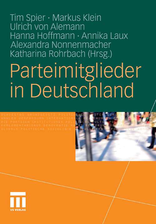 Book cover of Parteimitglieder in Deutschland (2011)