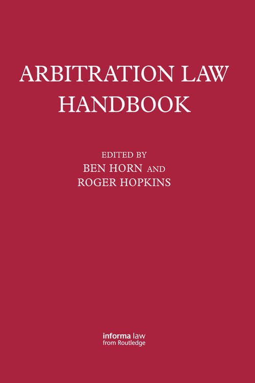 Book cover of Arbitration Law Handbook