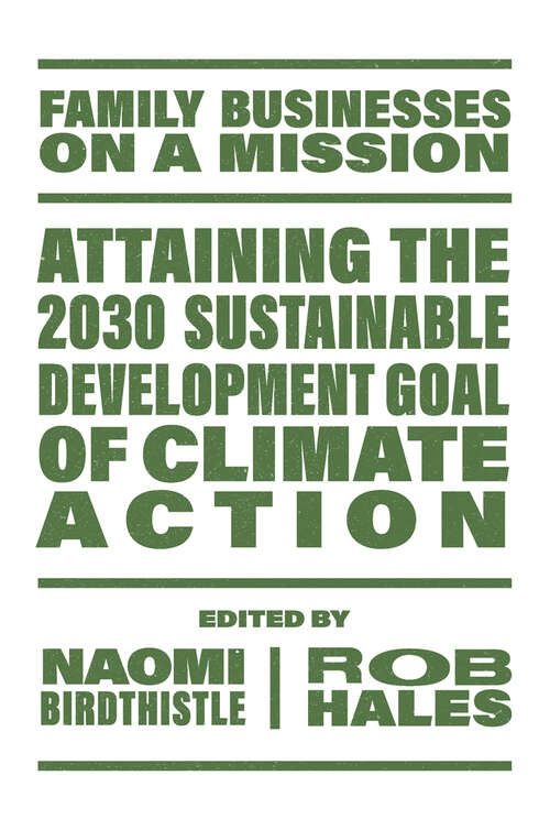 Book cover of Attaining the 2030 Sustainable Development Goal of Climate Action (Family Businesses on a Mission)