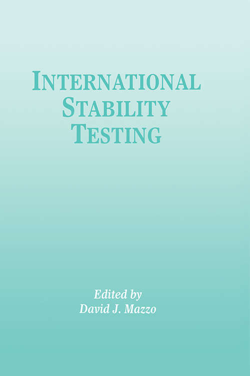 Book cover of International Stability Testing