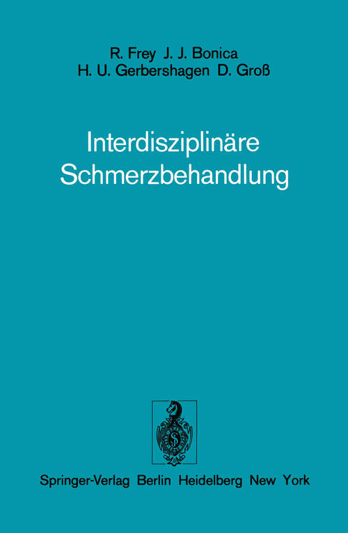 Book cover of Interdisziplinäre Schmerzbehandlung (1974)