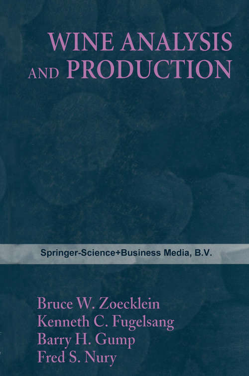 Book cover of Wine Analysis and Production (1995)