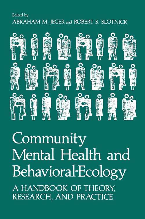 Book cover of Community Mental Health and Behavioral-Ecology: A Handbook of Theory, Research, and Practice (1982)