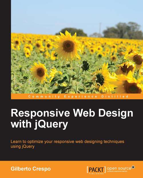 Book cover of Responsive Web Design with jQuery