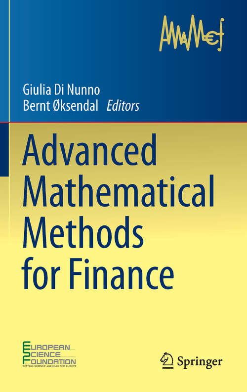 Book cover of Advanced Mathematical Methods for Finance (2011)