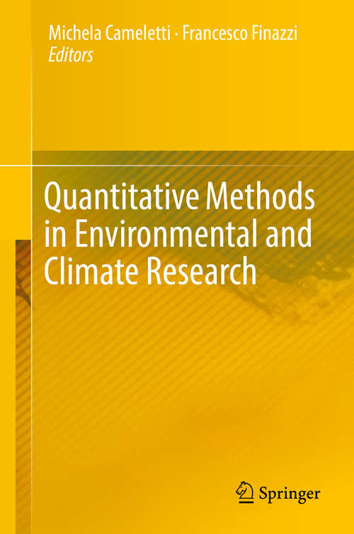 Book cover of Quantitative Methods in Environmental and Climate Research (1st ed. 2018)