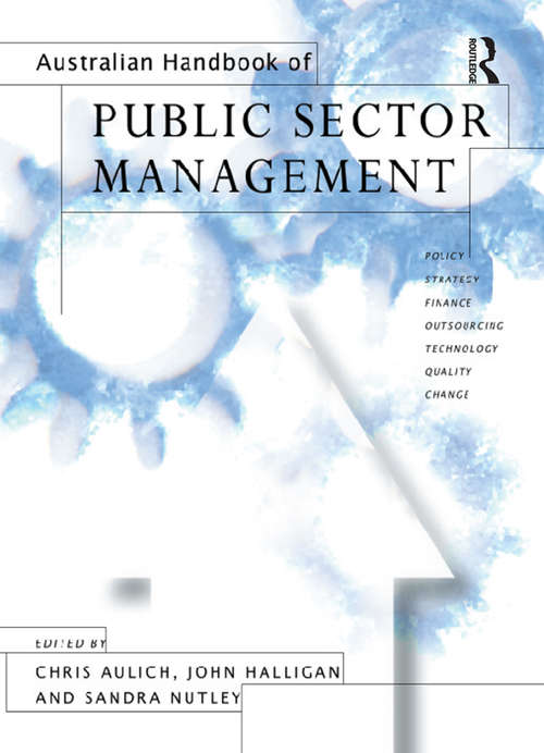 Book cover of Australian Handbook of Public Sector Management