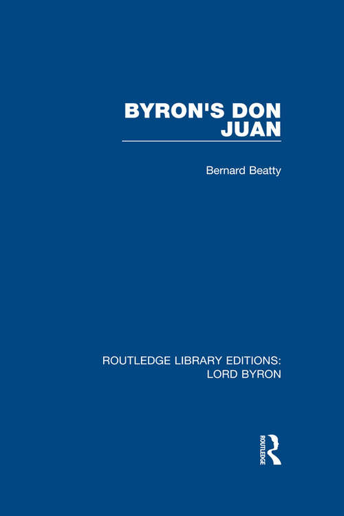 Book cover of Byron's Don Juan (Routledge Library Editions: Lord Byron)