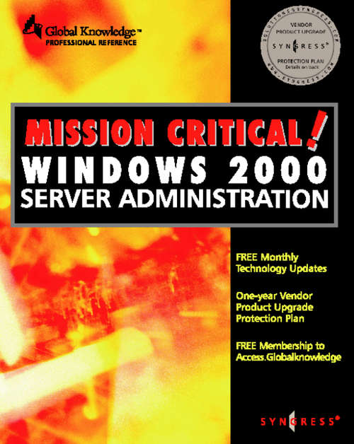 Book cover of Mission Critical Windows 2000 Server Administration