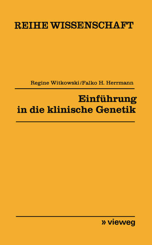 Book cover of Einführung in die klinische Genetik (1976) (Reihe Wissenschaft)