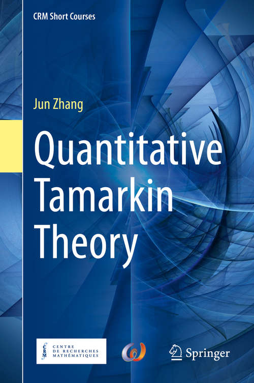 Book cover of Quantitative Tamarkin Theory (1st ed. 2020) (CRM Short Courses)