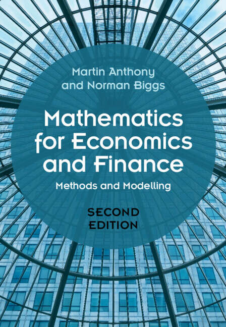 Book cover of Mathematics for Economics and Finance: Methods and Modelling (2)