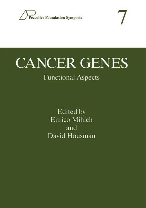 Book cover of Cancer Genes: Functional Aspects (1996) (Pezcoller Foundation Symposia #7)