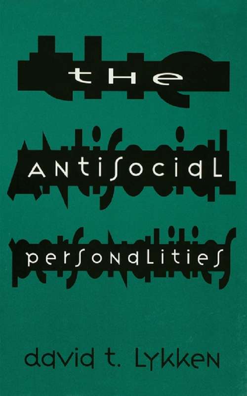 Book cover of The Antisocial Personalities