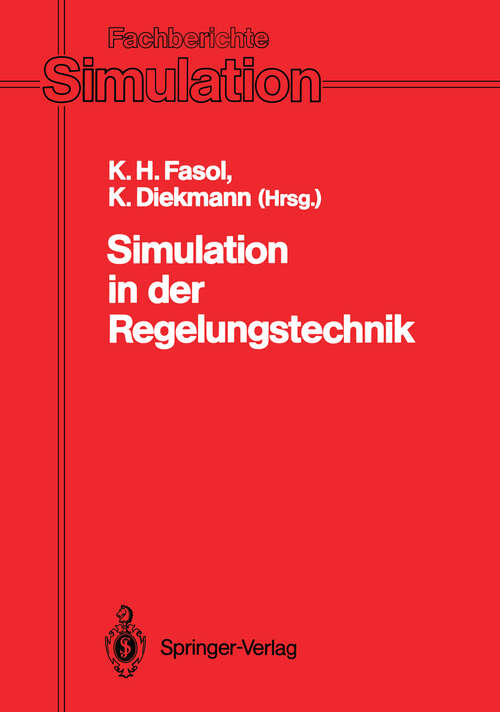 Book cover of Simulation in der Regelungstechnik (1990) (Fachberichte Simulation #12)