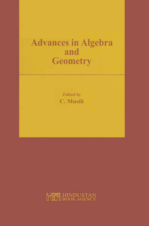Book cover of Advances in Algebra and Geometry: University of Hyderabad Conference 2001