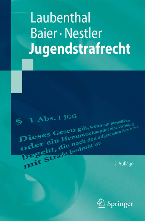 Book cover of Jugendstrafrecht (2. Aufl. 2010) (Springer-Lehrbuch)