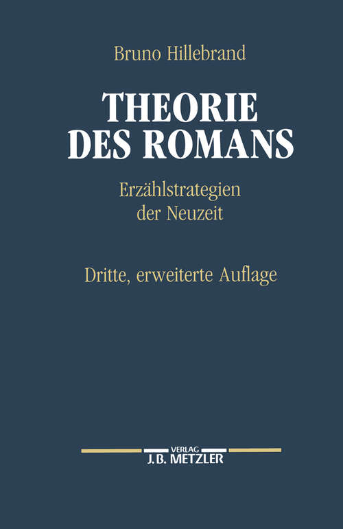 Book cover of Theorie des Romans: Erzählstrategien der Neuzeit (3. Aufl. 1993)