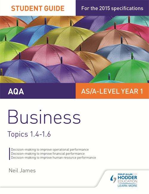 Book cover of AQA Business Student Guide 2: Topics 1.4-1.6 (PDF)