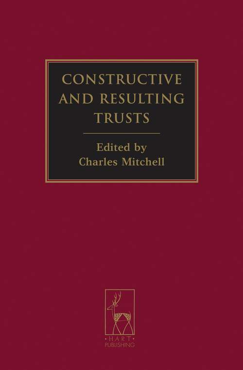 Book cover of Constructive and Resulting Trusts