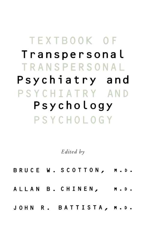 Book cover of Textbook Of Transpersonal Psychiatry And Psychology
