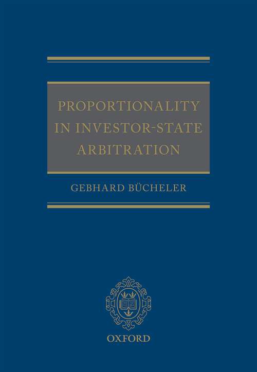 Book cover of Proportionality in Investor-State Arbitration
