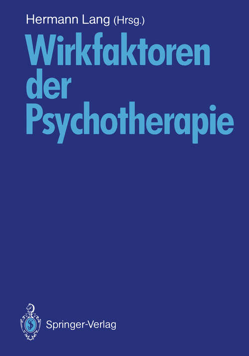 Book cover of Wirkfaktoren der Psychotherapie (1990)
