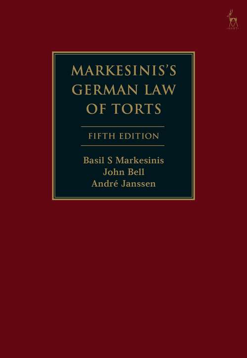 Book cover of Markesinis's German Law of Torts