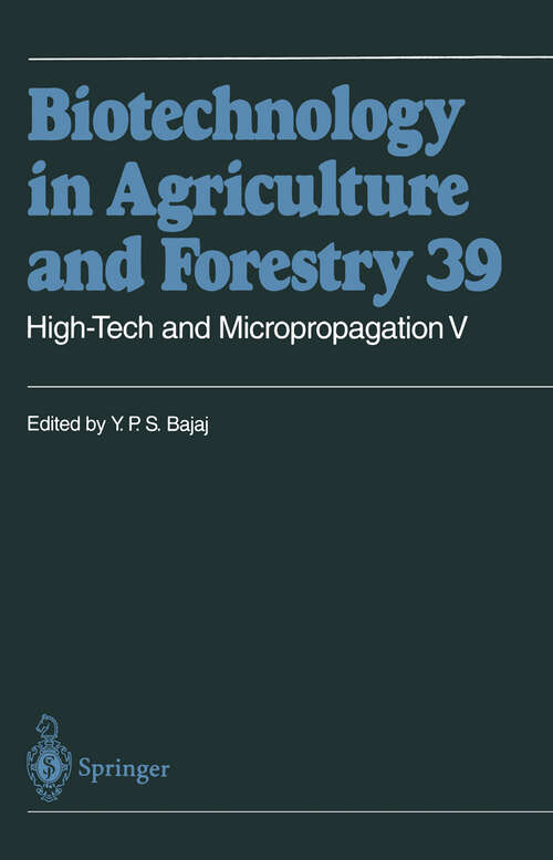 Book cover of High-Tech and Micropropagation V (1997) (Biotechnology in Agriculture and Forestry #39)