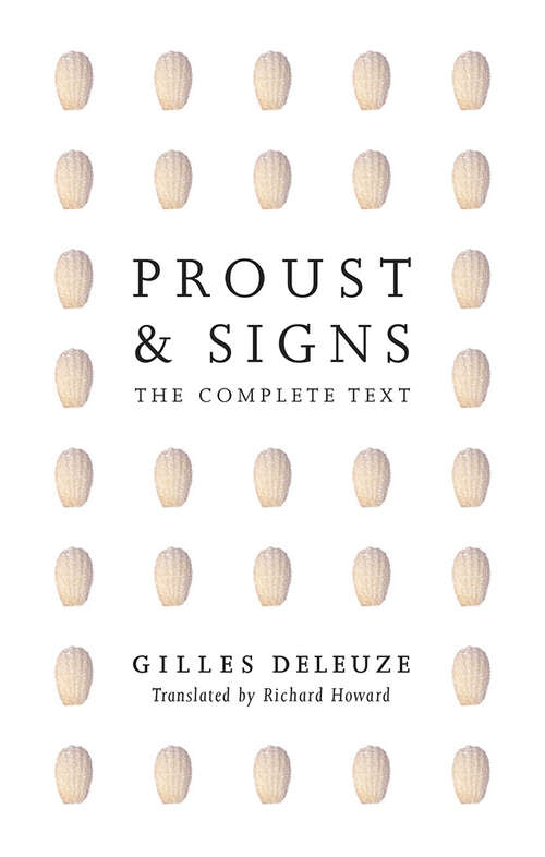 Book cover of Proust And Signs: The Complete Text (Theory Out Of Bounds Ser. #17)