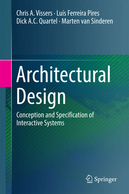 Book cover of Architectural Design: Conception and Specification of Interactive Systems (1st ed. 2016)