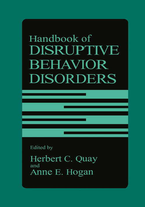 Book cover of Handbook of Disruptive Behavior Disorders (1999)