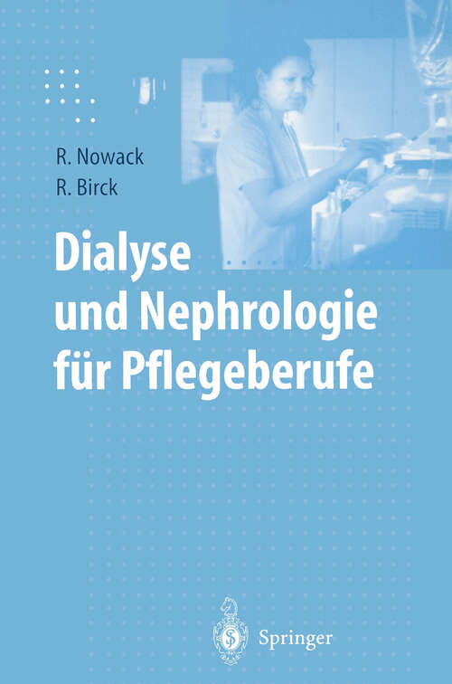 Book cover of Dialyse und Nephrologie für Pflegeberufe (2001)