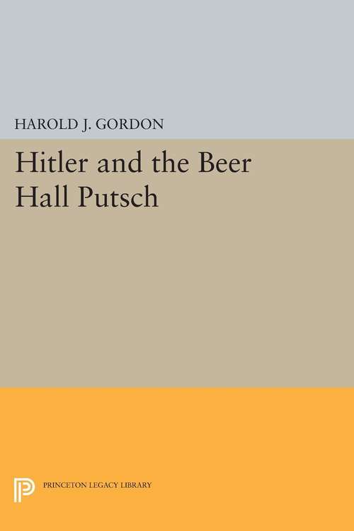 Book cover of Hitler and the Beer Hall Putsch