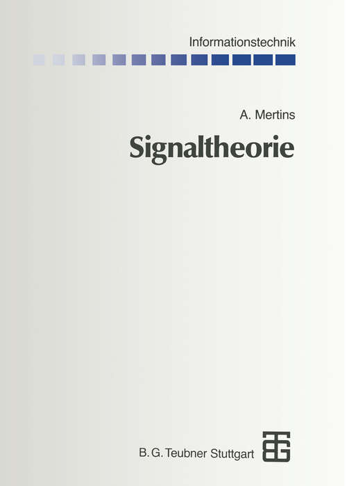 Book cover of Signaltheorie (1996) (Informationstechnik)