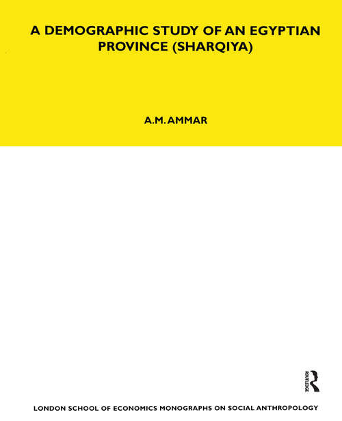 Book cover of A Demographic Study of an Egyptian Province (Sharquiya)