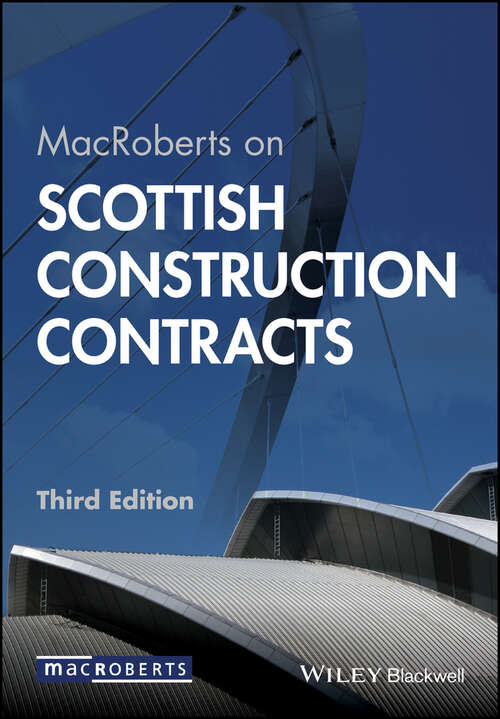 Book cover of MacRoberts on Scottish Construction Contracts (3)