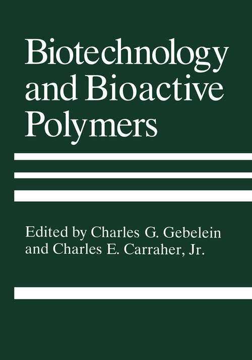 Book cover of Biotechnology and Bioactive Polymers (1994)