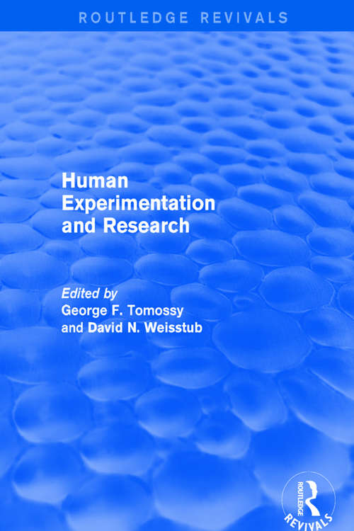 Book cover of Human Experimentation and Research