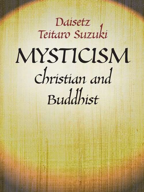 Book cover of Mysticism: Christian and Buddhist