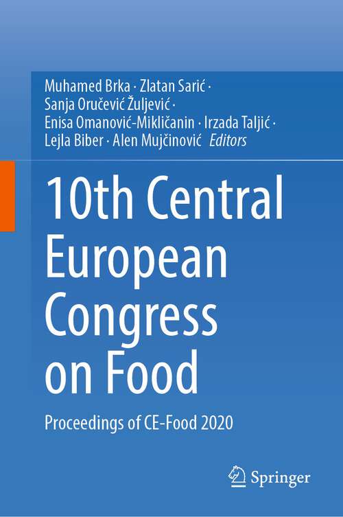 Book cover of 10th Central European Congress on Food