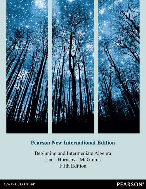 Book cover of Beginning and Intermediate Algebra: Pearson New International Edition
