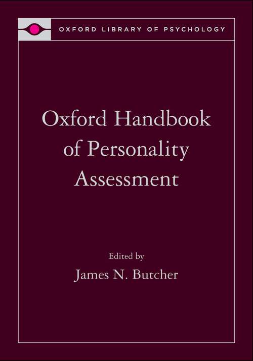 Book cover of Oxford Handbook of Personality Assessment (Oxford Library of Psychology)