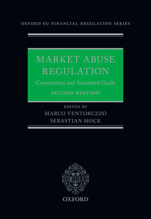 Book cover of Market Abuse Regulation: Commentary and Annotated Guide (Oxford EU Financial Regulation)