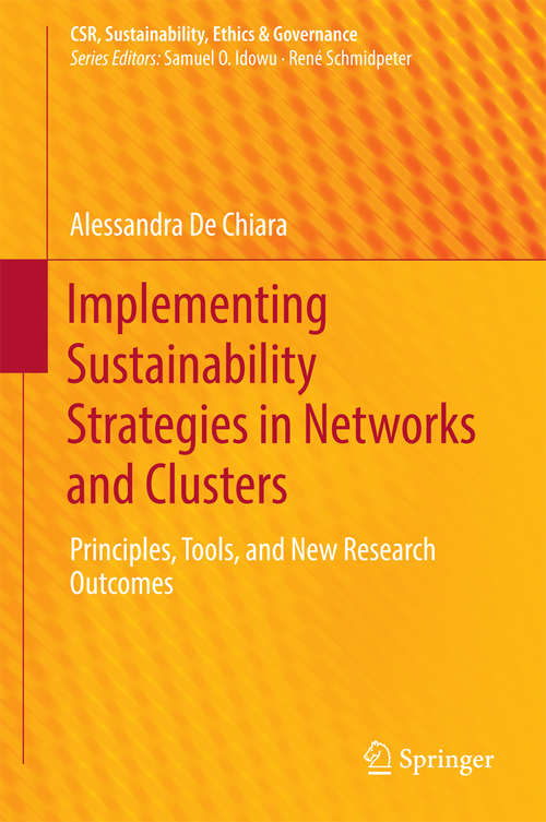 Book cover of Implementing Sustainability Strategies in Networks and Clusters: Principles, Tools, and New Research Outcomes (CSR, Sustainability, Ethics & Governance)