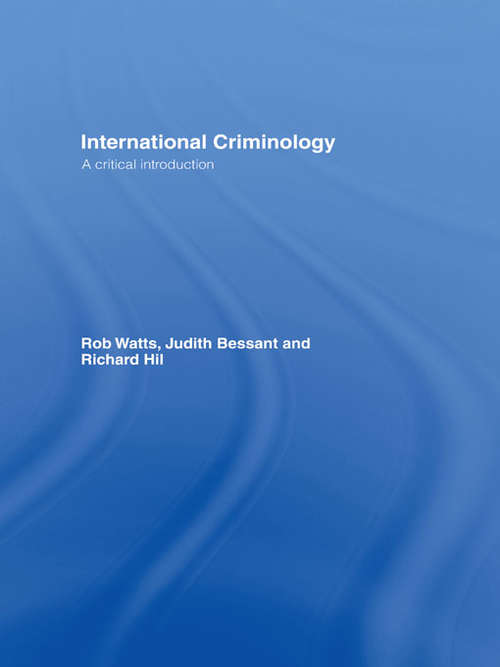 Book cover of International Criminology: A Critical Introduction