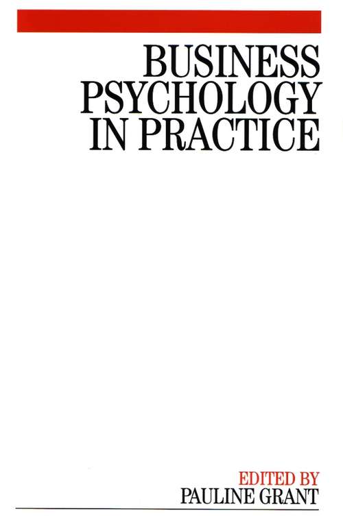 Book cover of Business Psychology in Practice