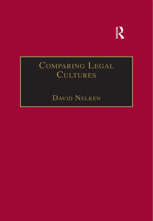 Book cover of Comparing Legal Cultures (Socio-Legal Studies)