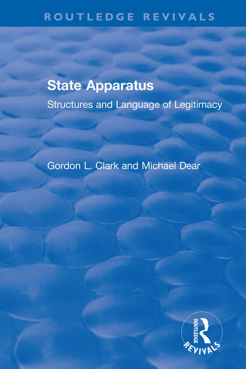Book cover of State Apparatus: Structures and Language of Legitimacy (Routledge Revivals)
